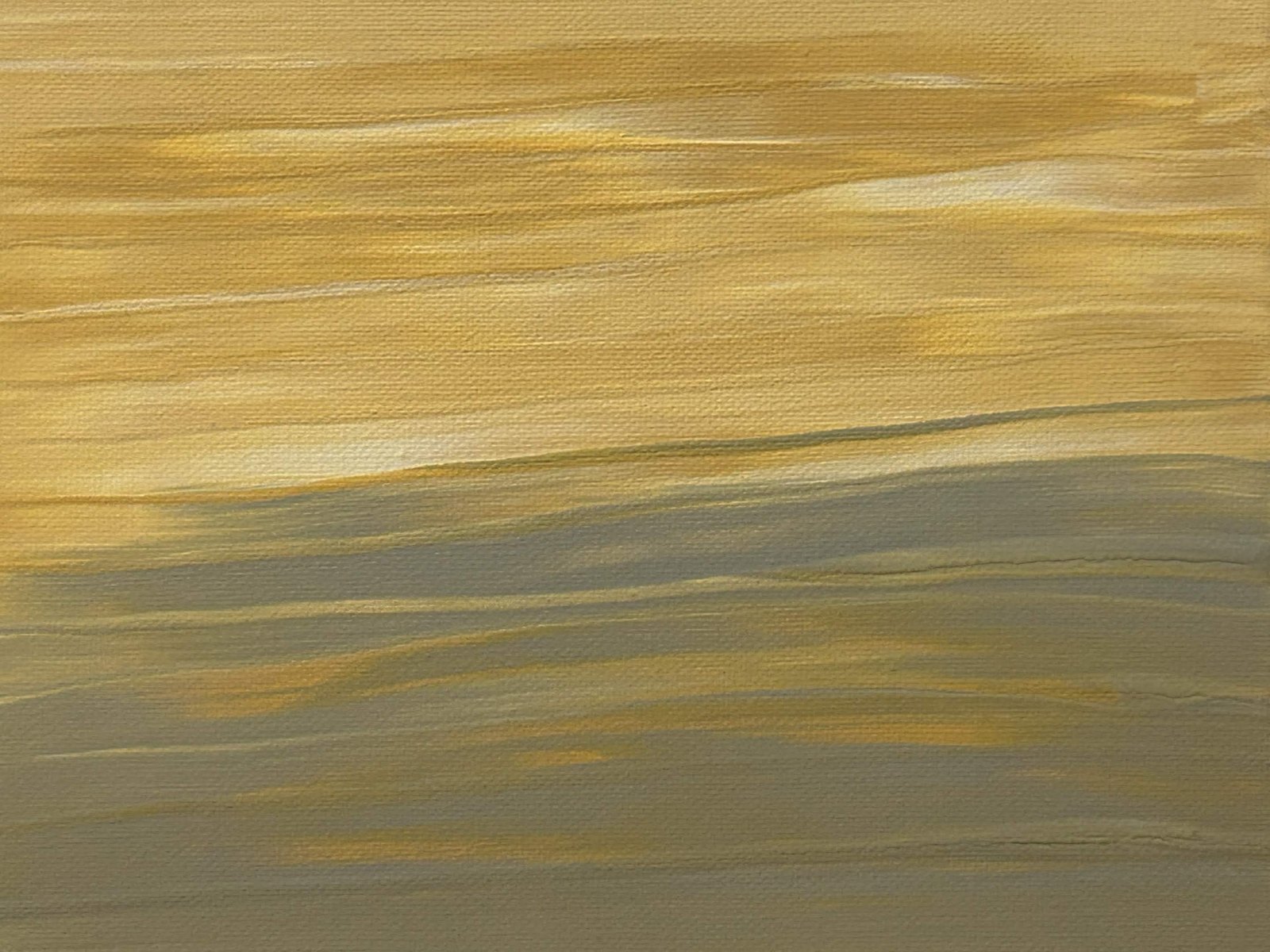 Atmospheric yellow and grey color-field painting